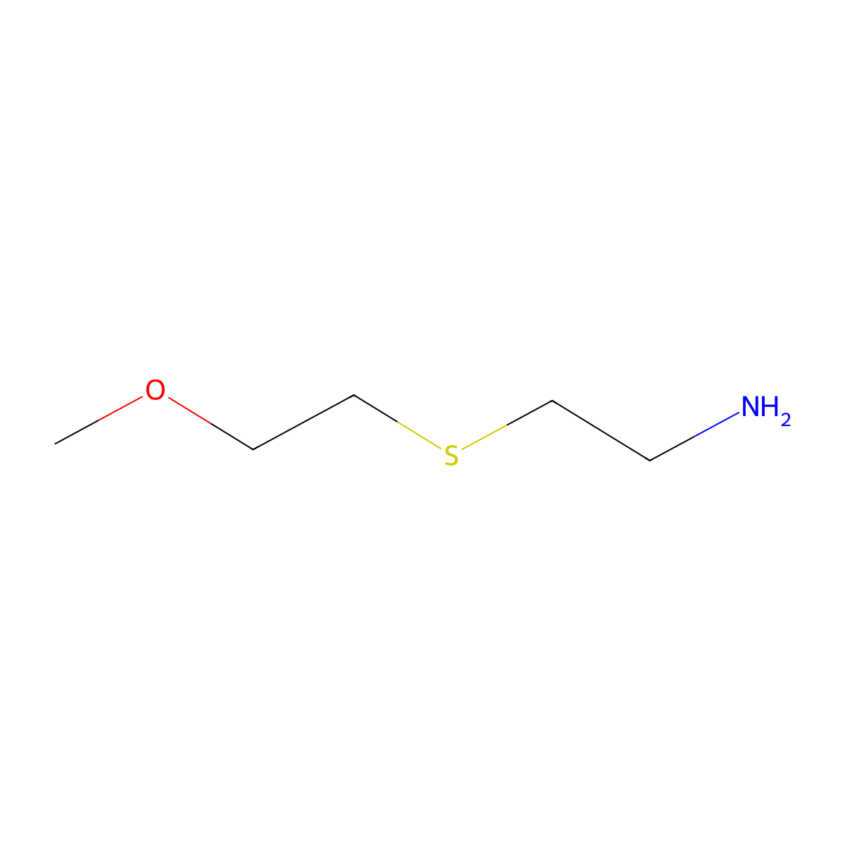 1-[(2-Aminoethyl)sulfanyl]-2-methoxyethane molecular structure, CAS 214401-38-4