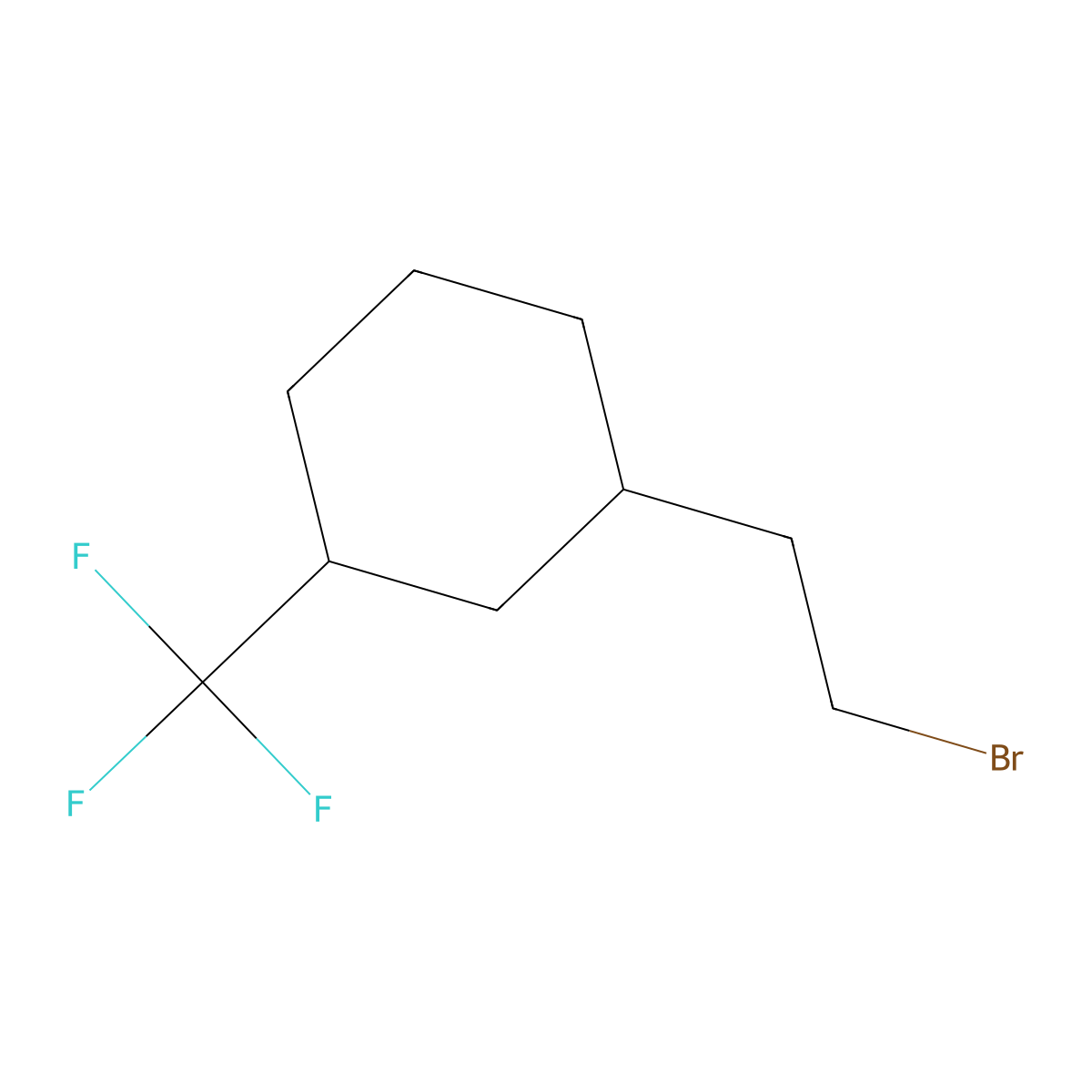 1-(2-Bromoethyl)-3-(trifluoromethyl)cyclohexane molecular structure, CAS 2144070-47-1