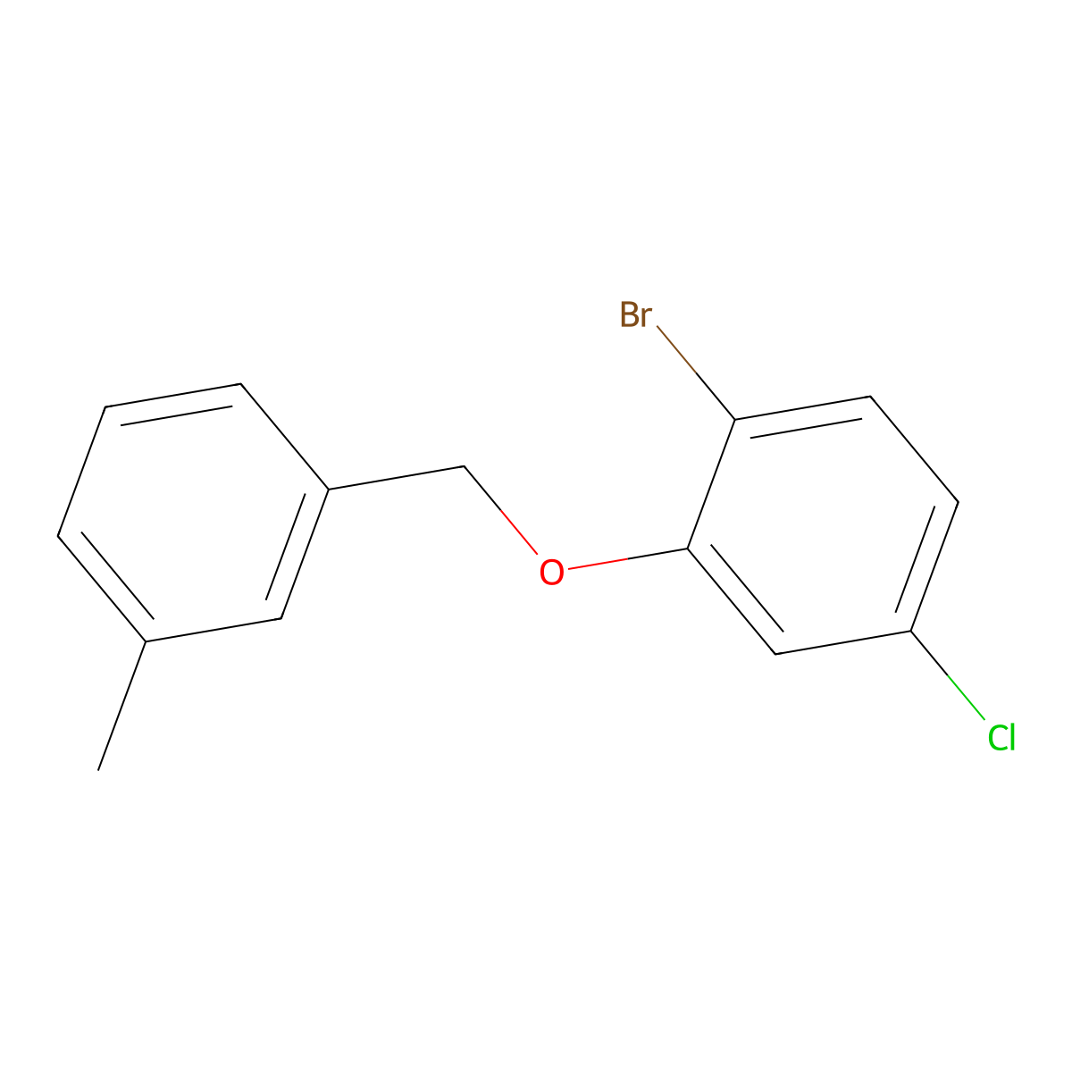 1-Bromo-4-chloro-2-((3-methylbenzyl)oxy)benzene molecular structure, CAS 2144145-38-8