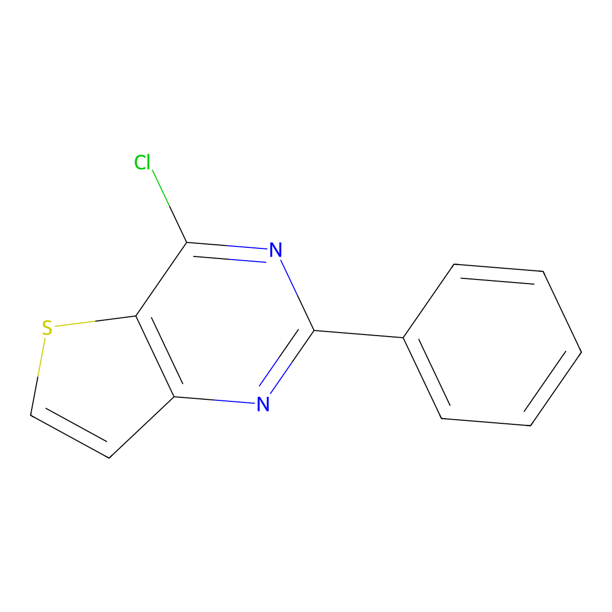 4-Chloro-2-phenylthieno[3,2-d]pyrimidine molecular structure, CAS 214417-22-8