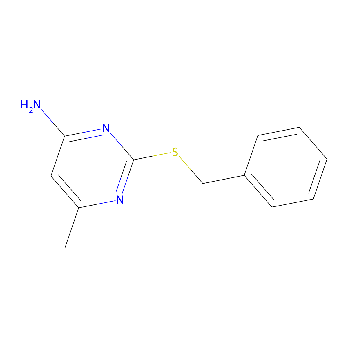 2-(Benzylsulfanyl)-6-methylpyrimidin-4-amine molecular structure, CAS 214417-53-5