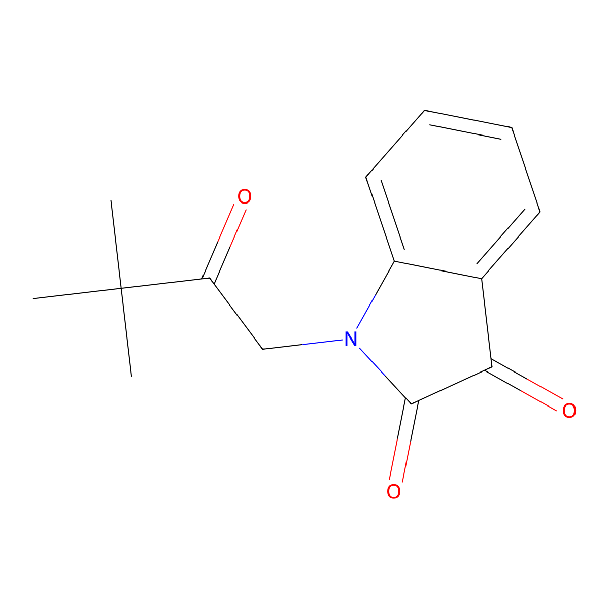 1-(3,3-dimethyl-2-oxobutyl)-1H-indole-2,3-dione molecular structure, CAS 214417-82-0