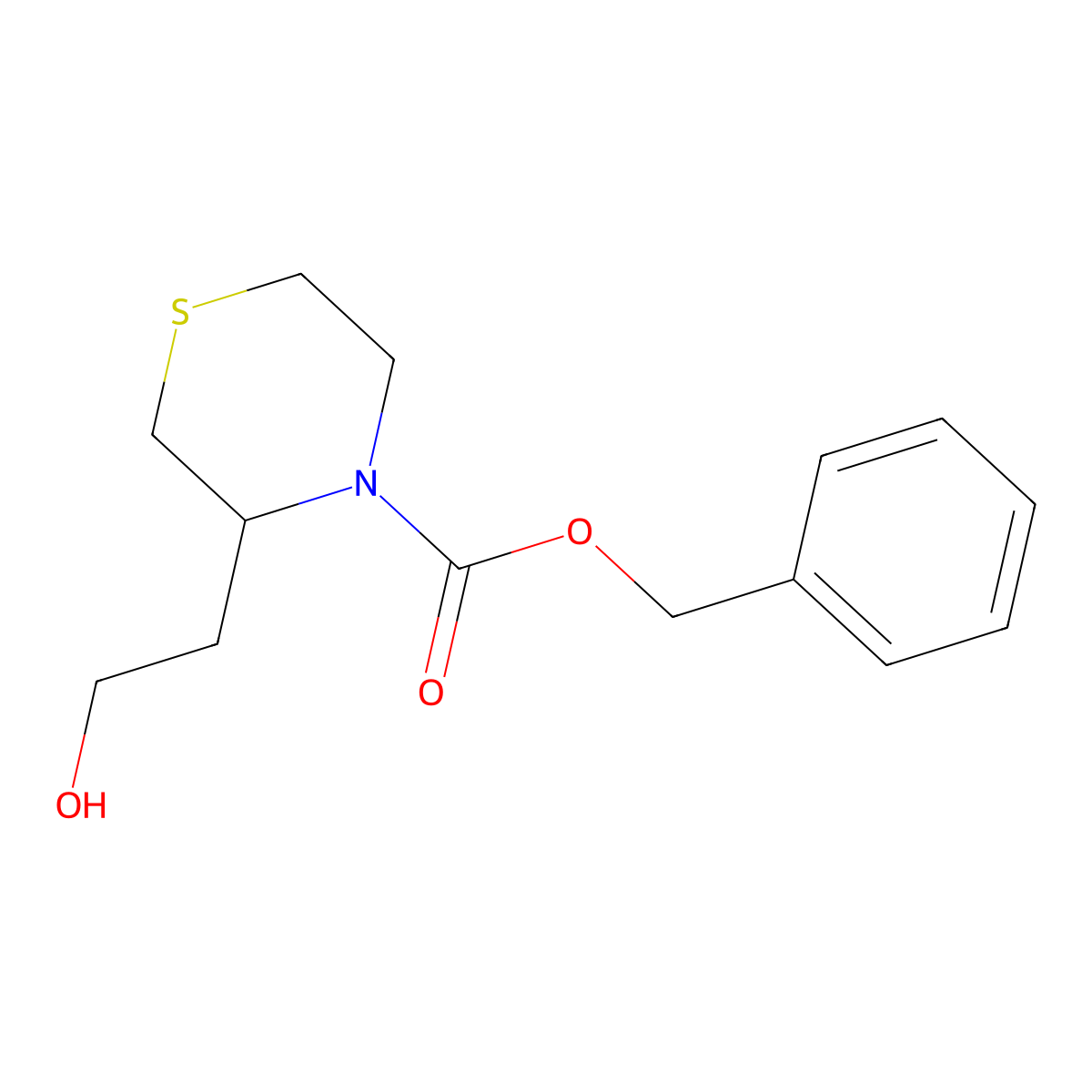 Benzyl 3-(2-hydroxyethyl)thiomorpholine-4-carboxylate molecular structure, CAS 2144252-43-5