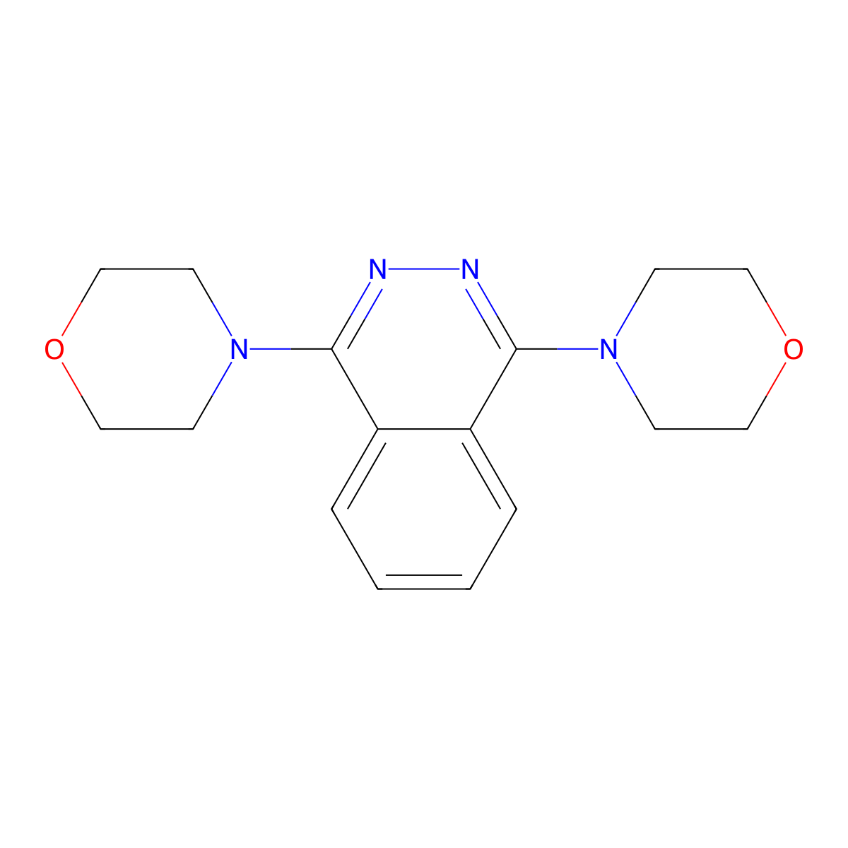 1,4-Dimorpholinophthalazine molecular structure, CAS 21443-15-2