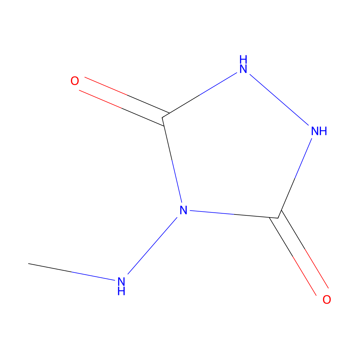 4-(Methylamino)-1,2,4-triazolidine-3,5-dione molecular structure, CAS 2144354-56-1