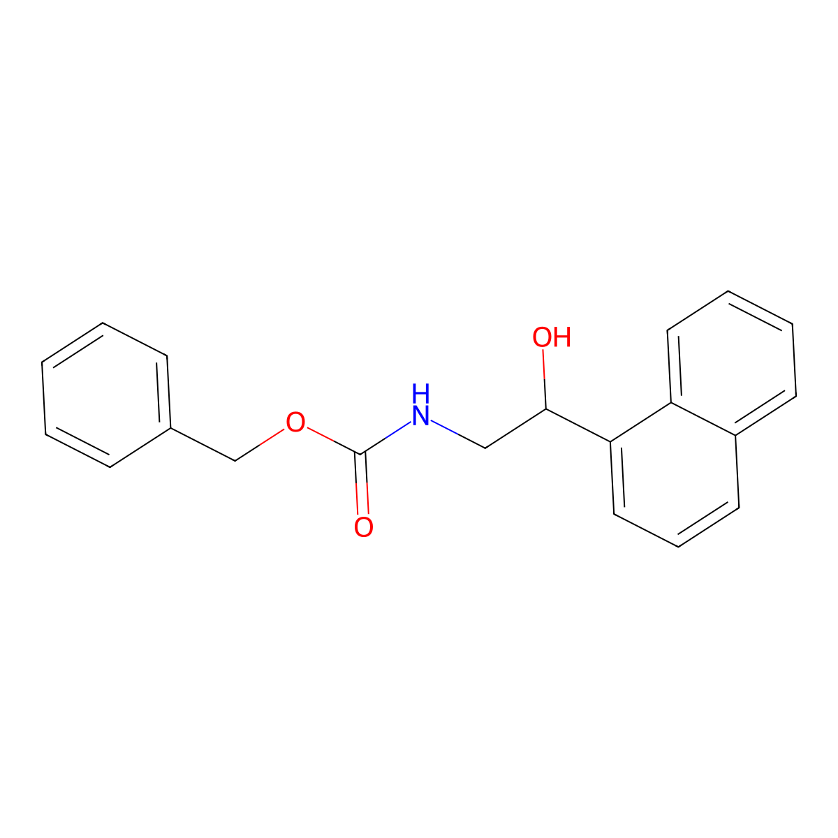 benzyl N-[2-hydroxy-2-(naphthalen-1-yl)ethyl]carbamate molecular structure, CAS 2144363-85-7