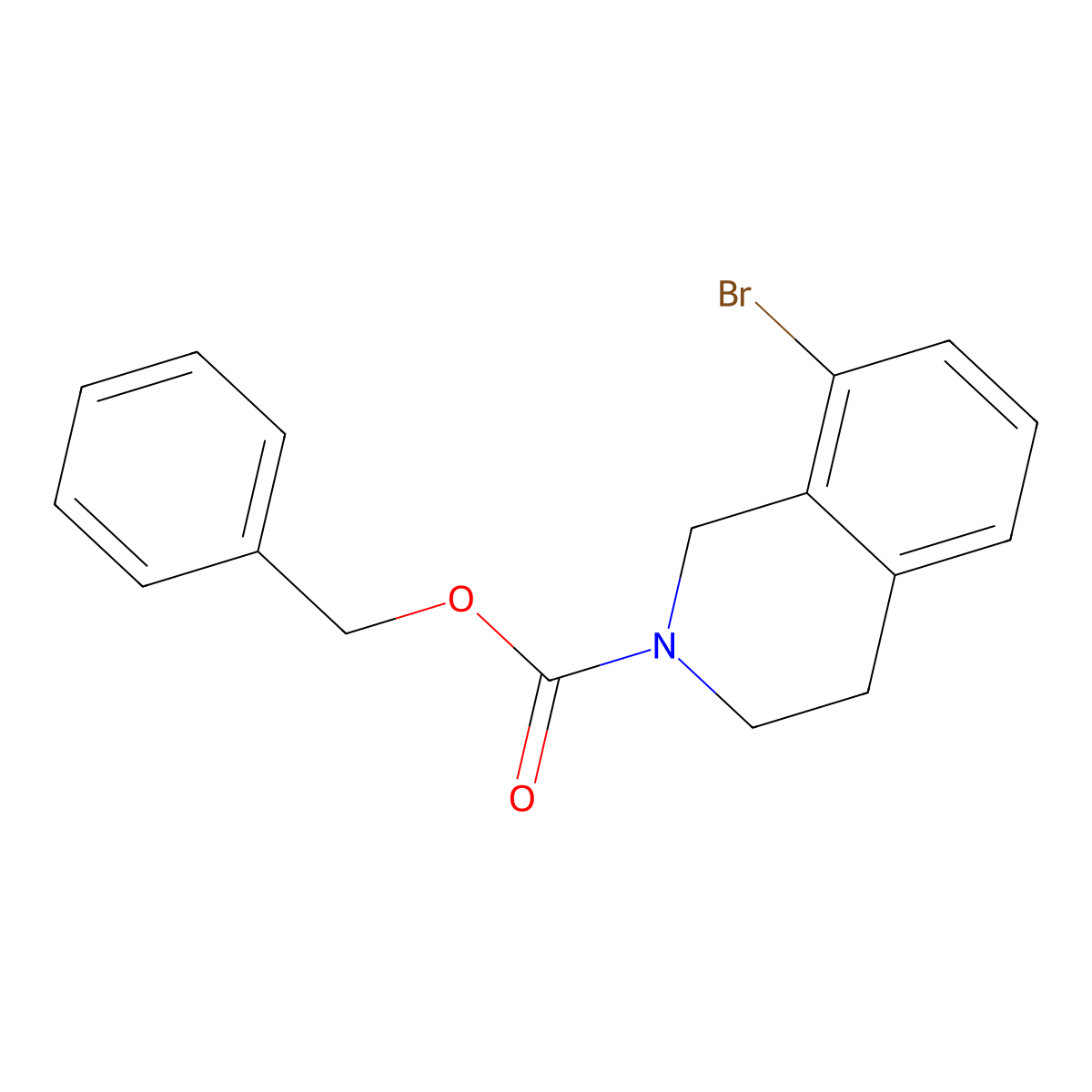 Benzyl 8-bromo-1,2,3,4-tetrahydroisoquinoline-2-carboxylate molecular structure, CAS 2144399-95-9
