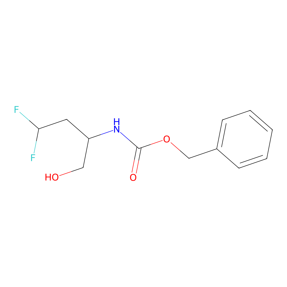 benzyl N-(4,4-difluoro-1-hydroxybutan-2-yl)carbamate molecular structure, CAS 2144423-18-5