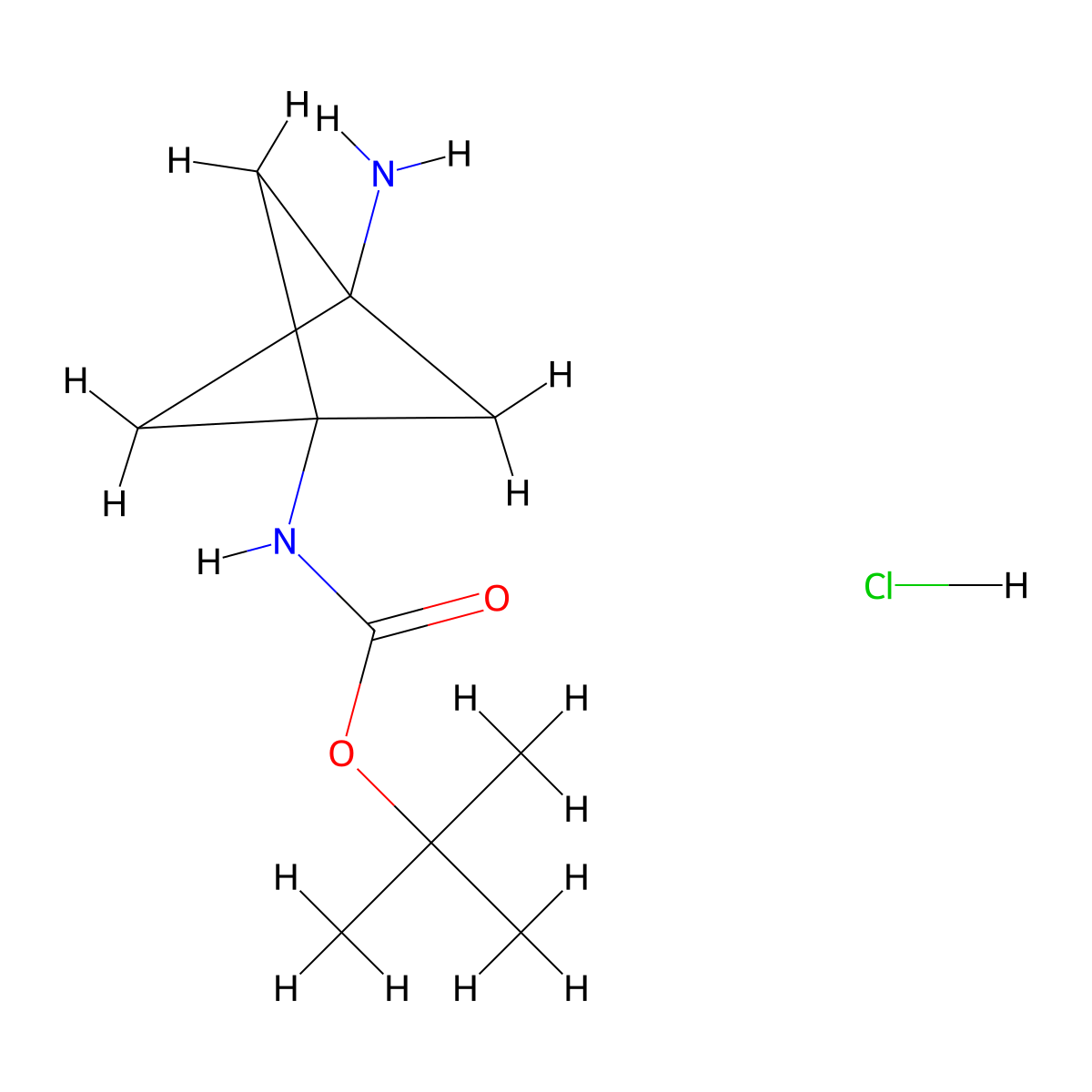 tert-Butyl (3-aminobicyclo[1.1.1]pentan-1-yl)carbamate hydrochloride molecular structure, CAS 2144478-62-4