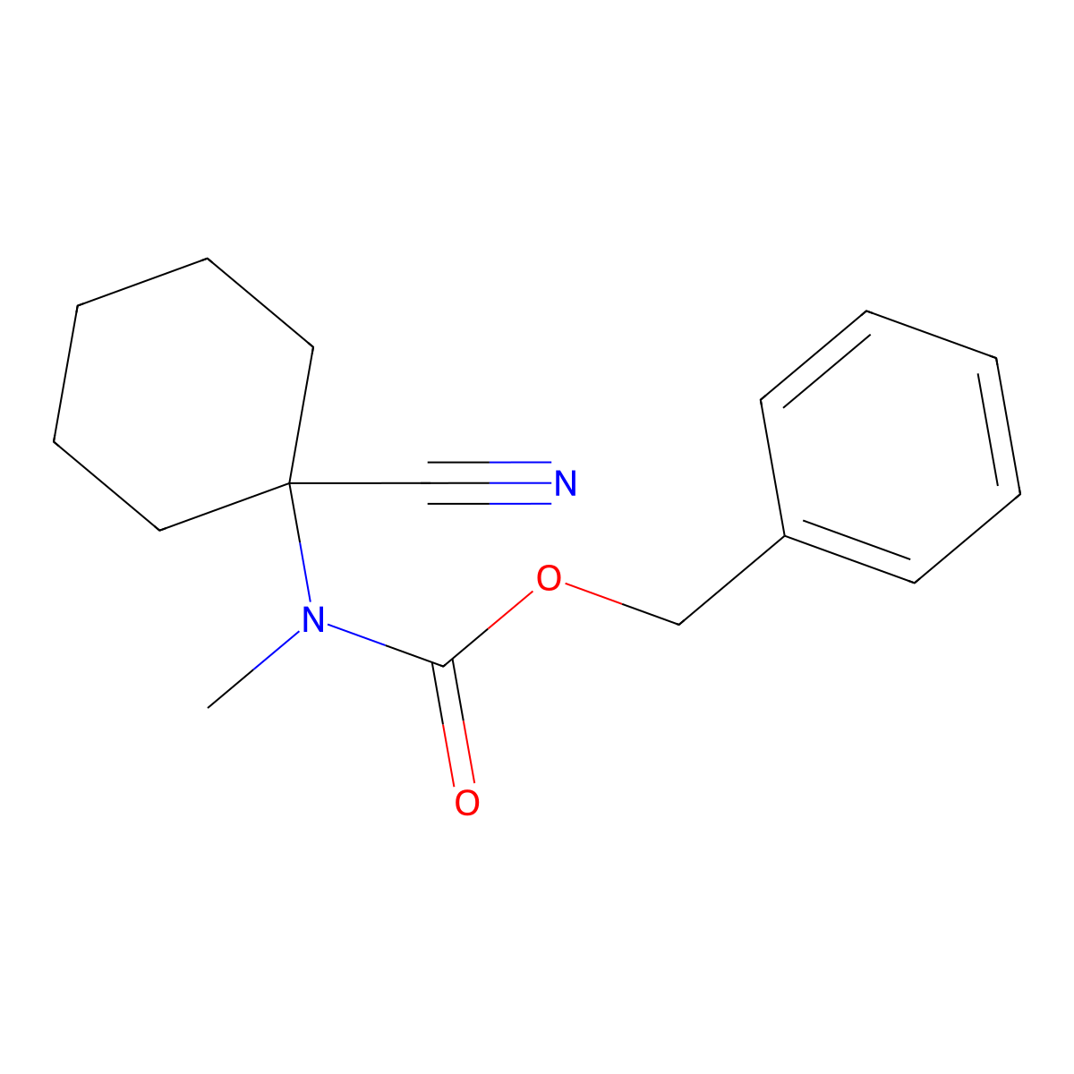 benzyl N-(1-cyanocyclohexyl)-N-methylcarbamate molecular structure, CAS 2144577-33-1
