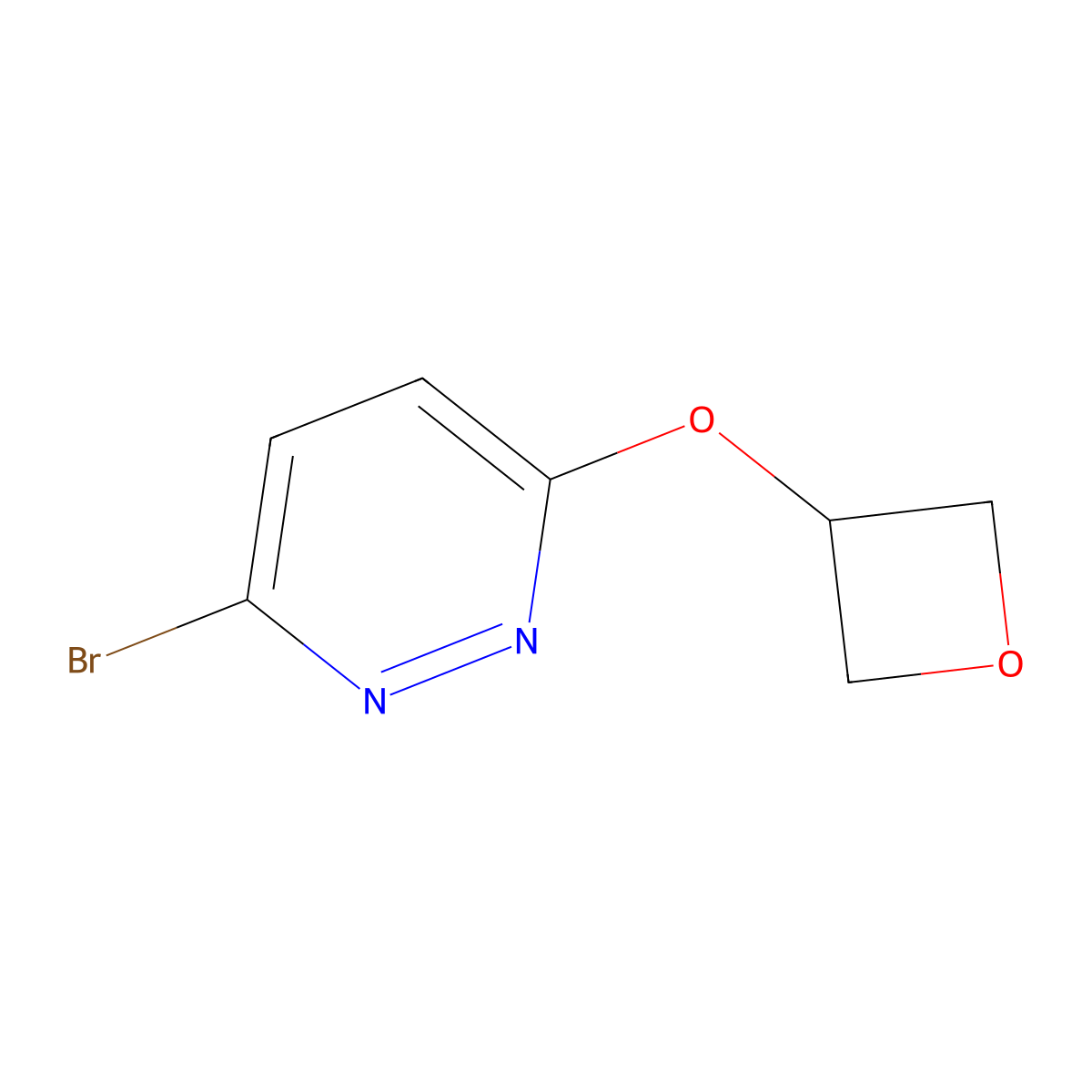 3-Bromo-6-(oxetan-3-yloxy)pyridazine molecular structure, CAS 2144588-14-5