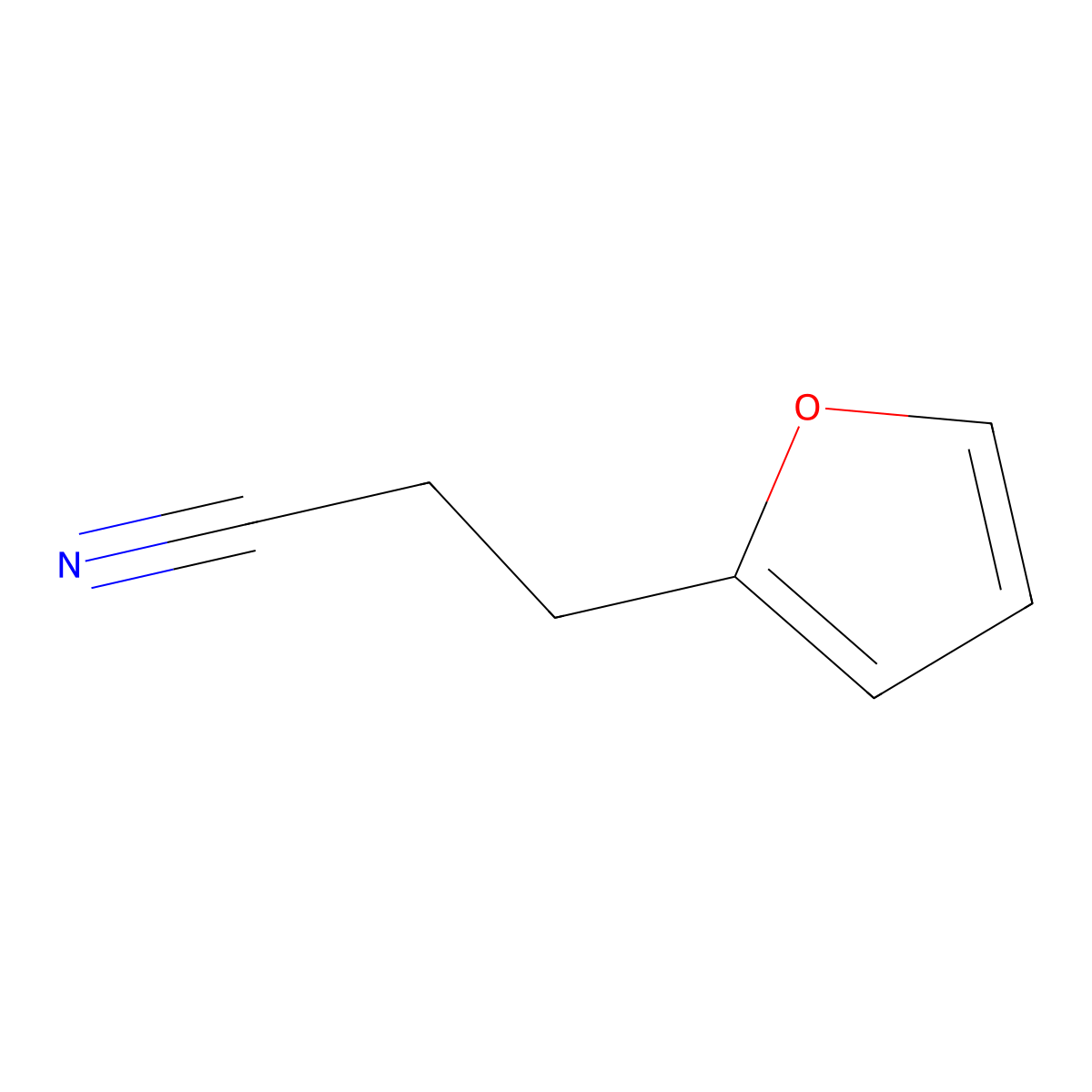 3-(Furan-2-yl)propanenitrile molecular structure, CAS 21446-61-7