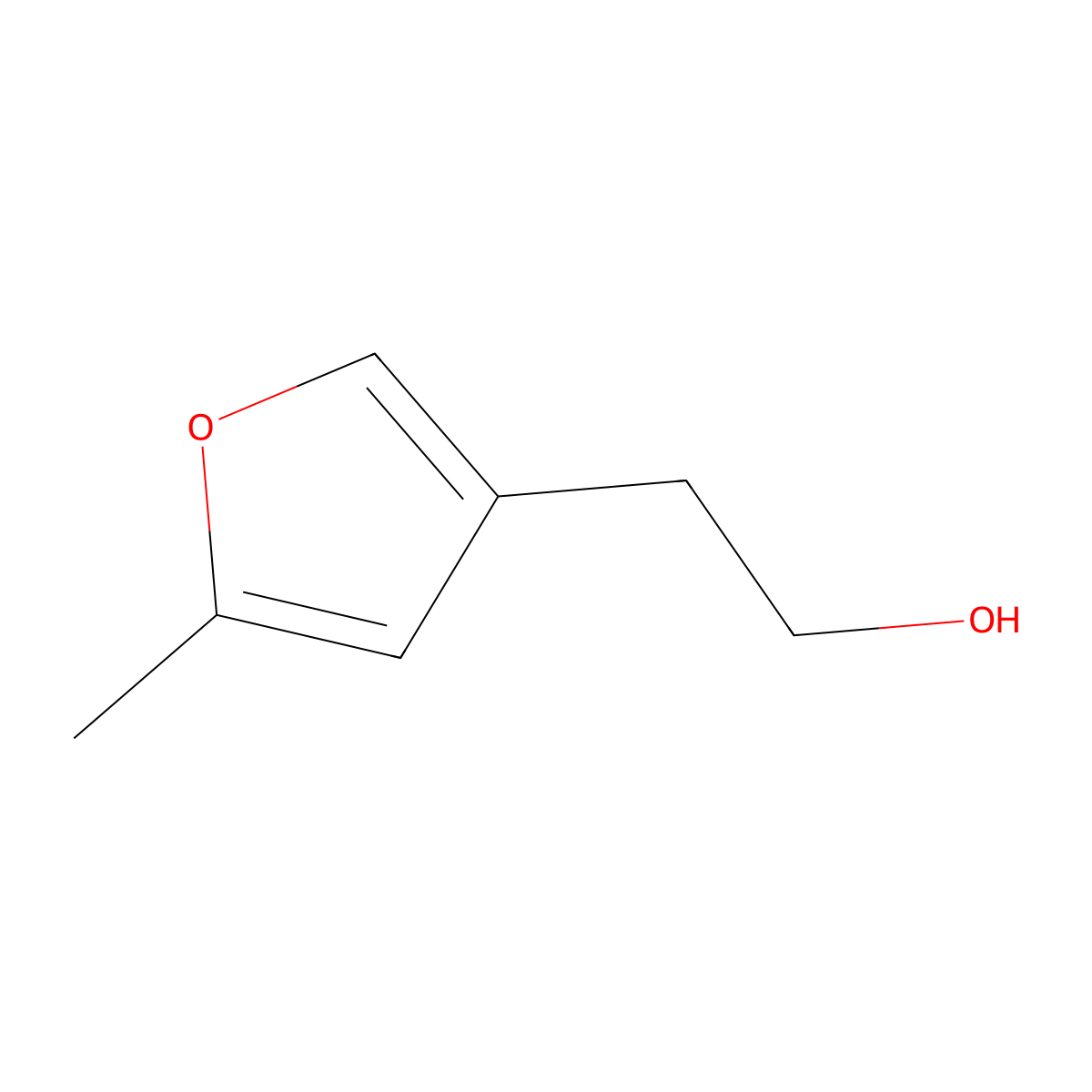 2-(5-Methylfuran-3-yl)ethan-1-ol molecular structure, CAS 214463-05-5