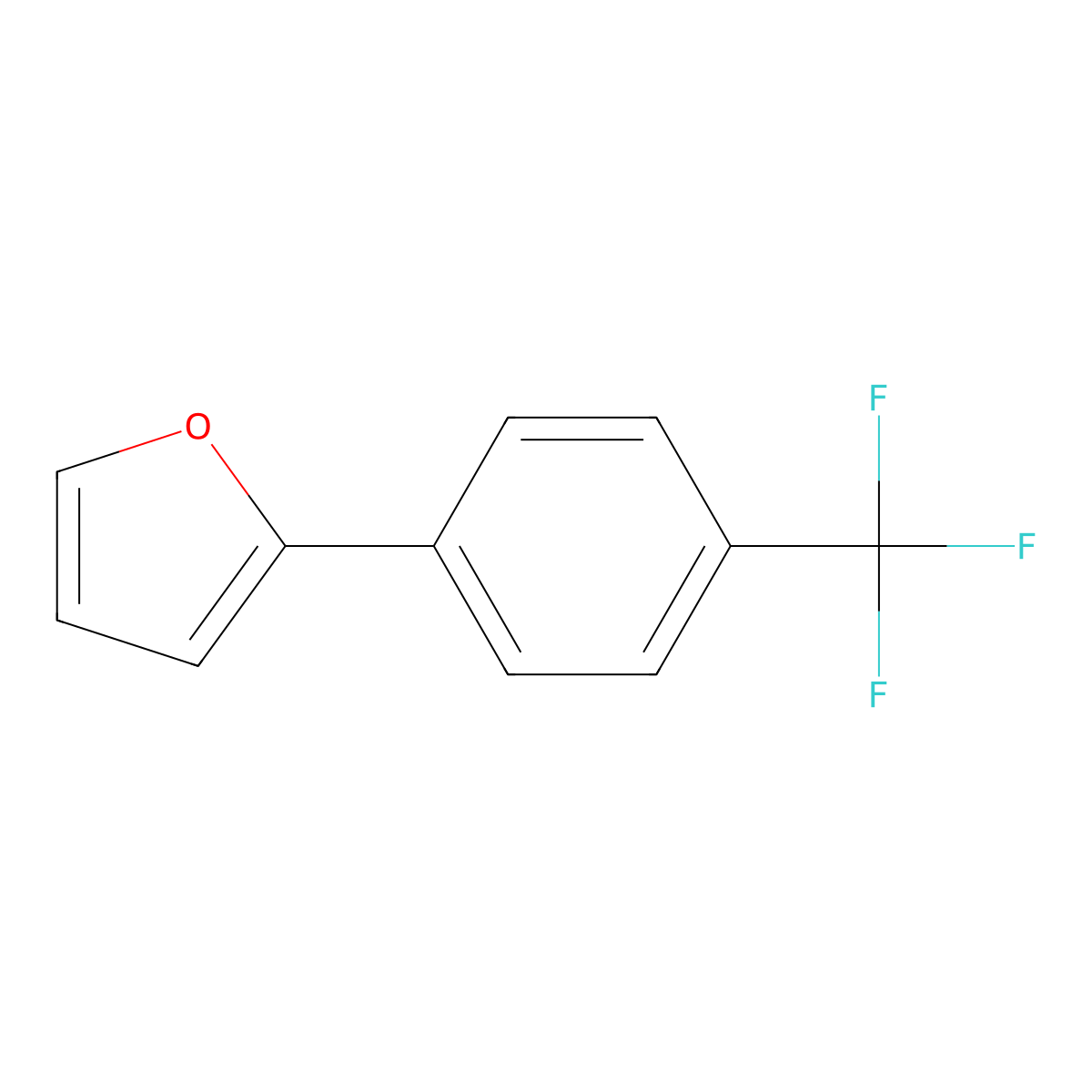 2-(4-Trifluoromethylphenyl)furan molecular structure, CAS 214463-10-2