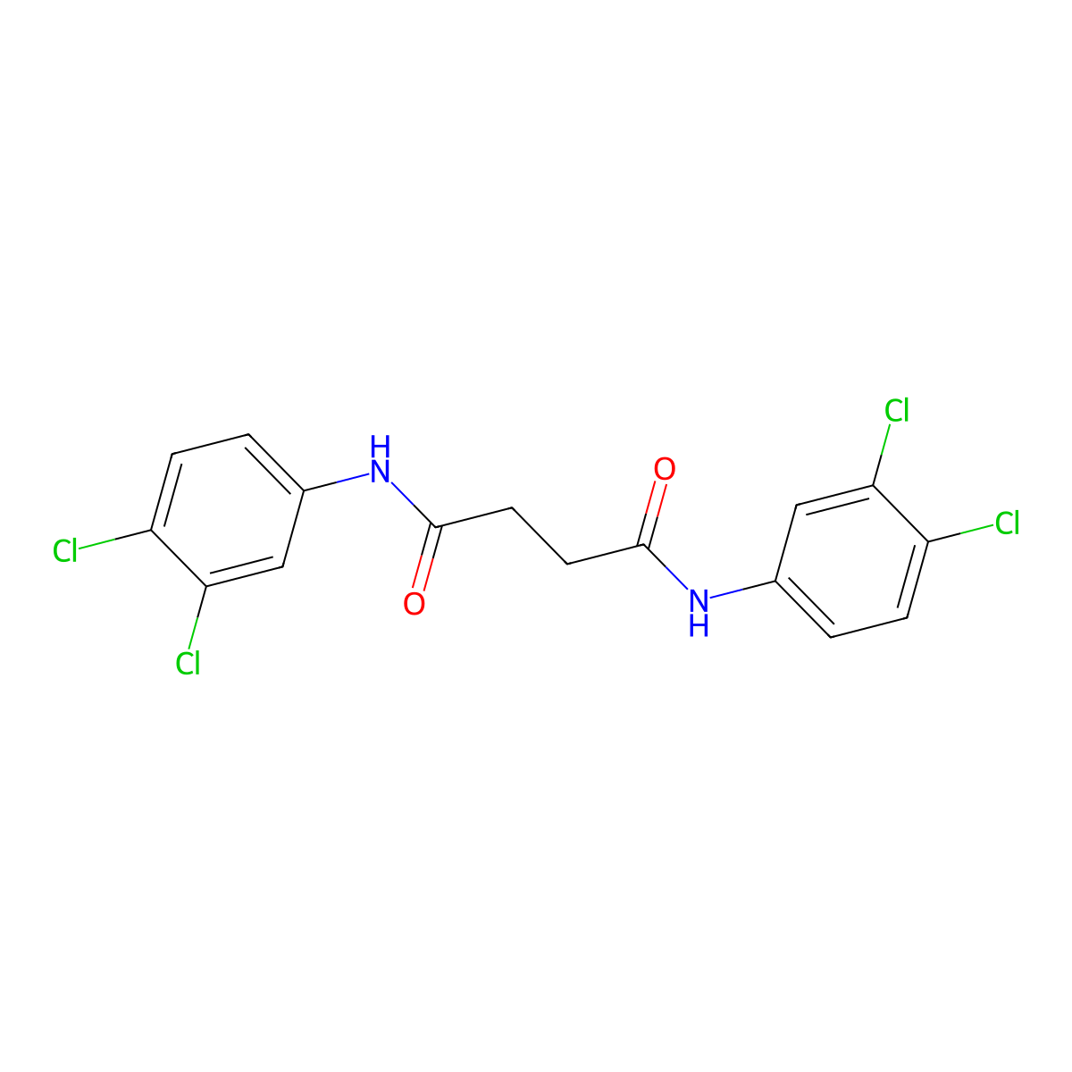N,N'-bis(3,4-dichlorophenyl)butanediamide molecular structure, CAS 214467-70-6
