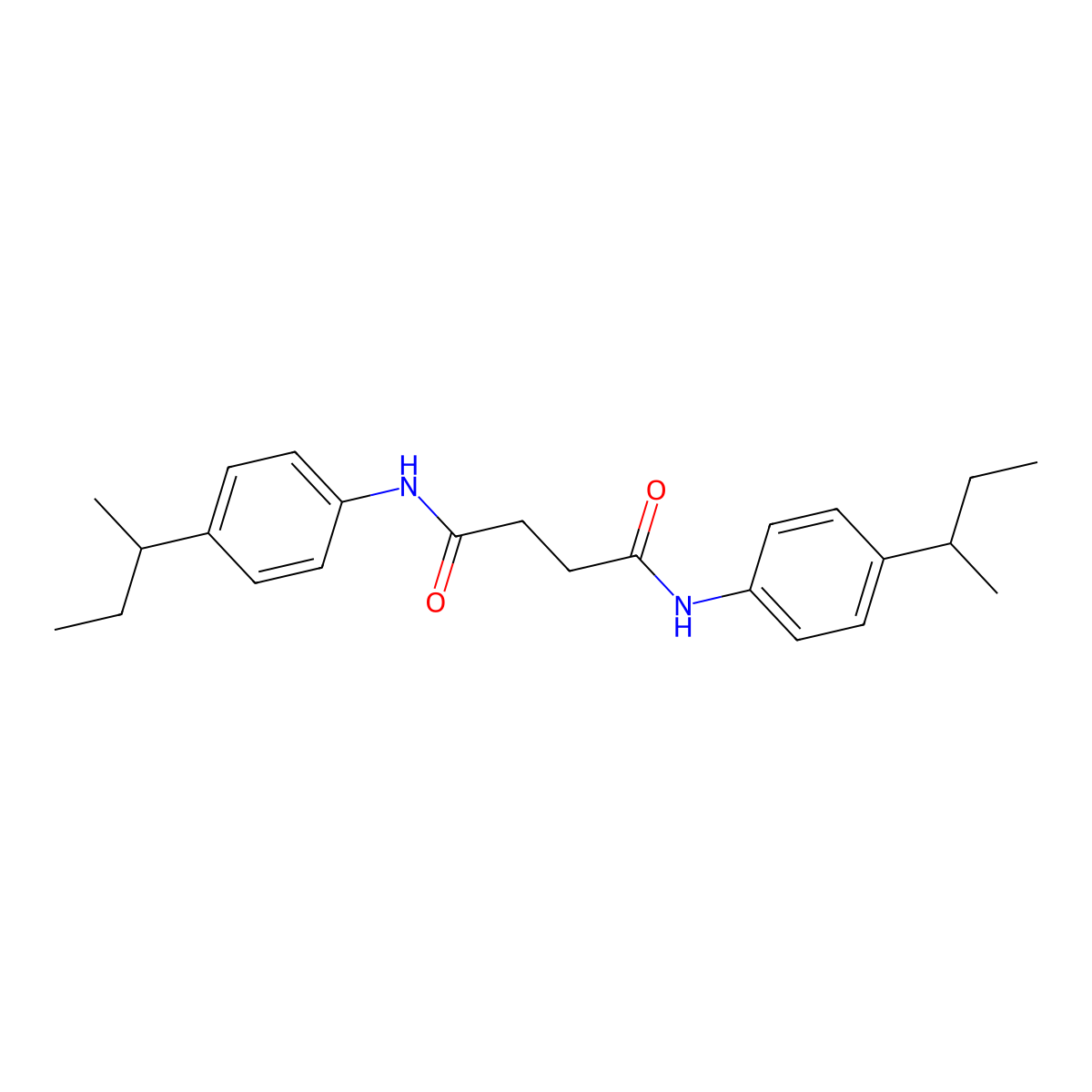 N,N'-bis(4-butan-2-ylphenyl)butanediamide molecular structure, CAS 214467-73-9