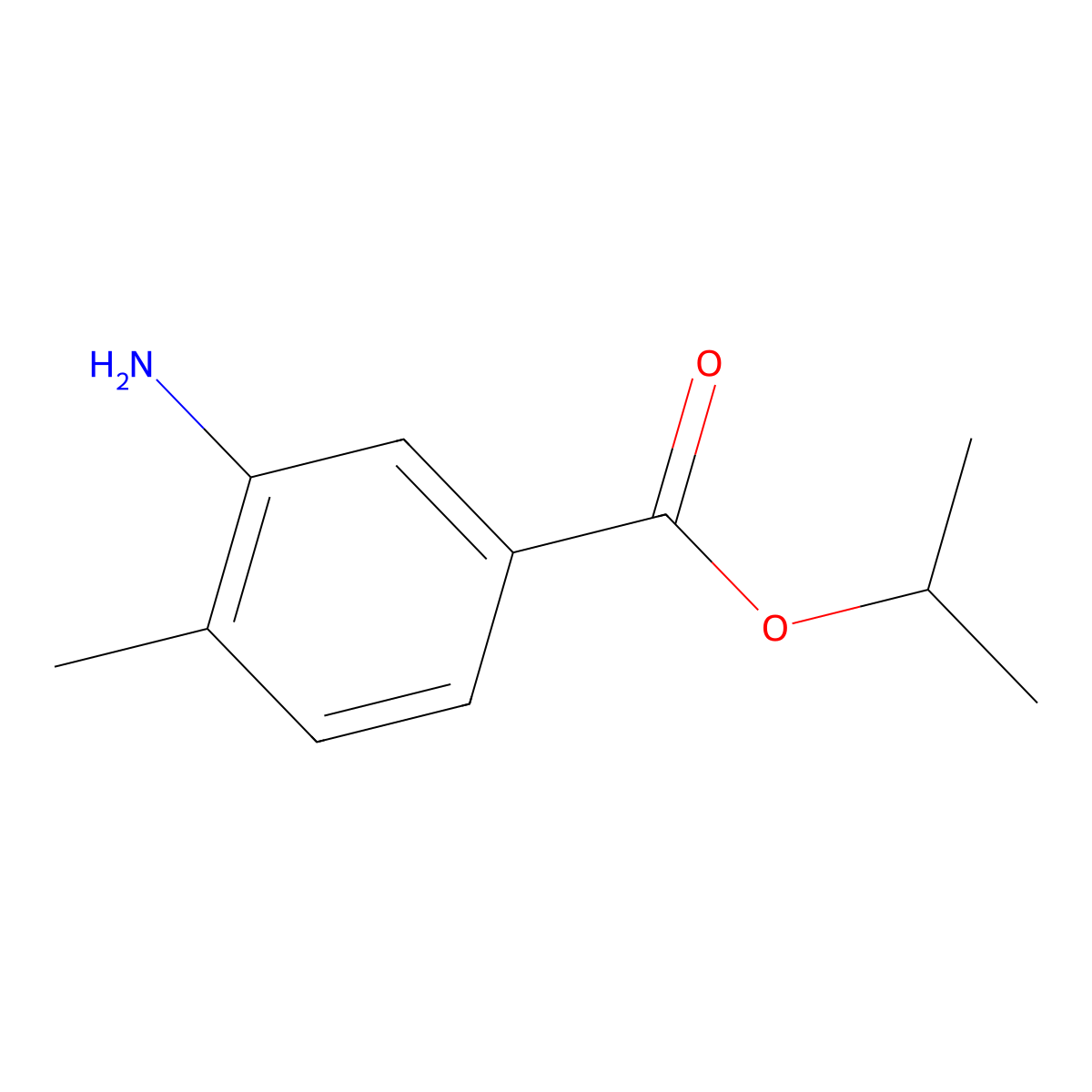 Isopropyl 3-amino-4-methylbenzoate molecular structure, CAS 21447-47-2