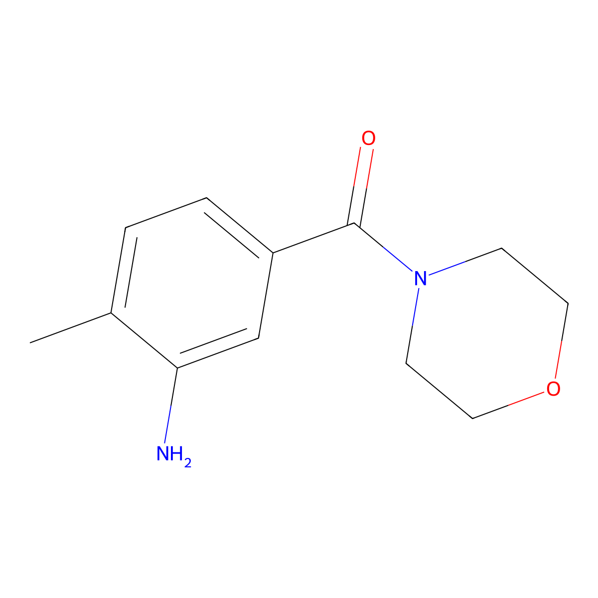 2-Methyl-5-(morpholine-4-carbonyl)aniline molecular structure, CAS 21447-53-0
