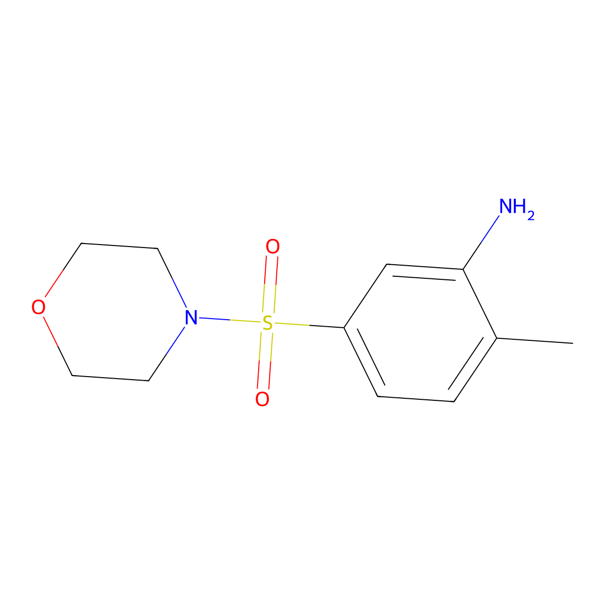 2-Methyl-5-(morpholine-4-sulfonyl)aniline molecular structure, CAS 21447-56-3