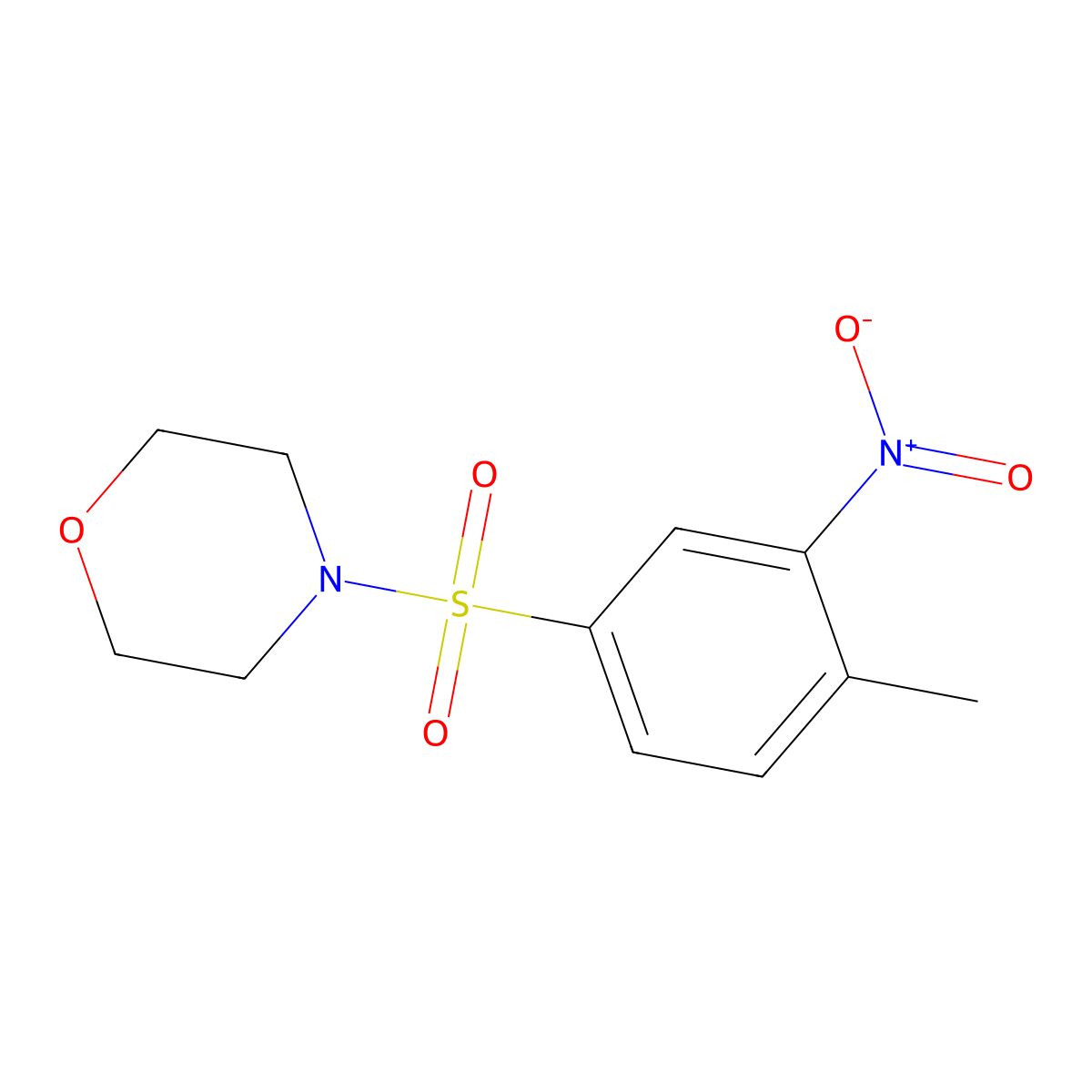 4-[(4-Methyl-3-nitrobenzene)sulfonyl]morpholine molecular structure, CAS 21447-63-2