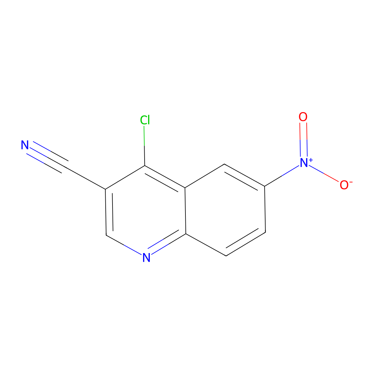 4-Chloro-6-nitroquinoline-3-carbonitrile molecular structure, CAS 214470-37-8