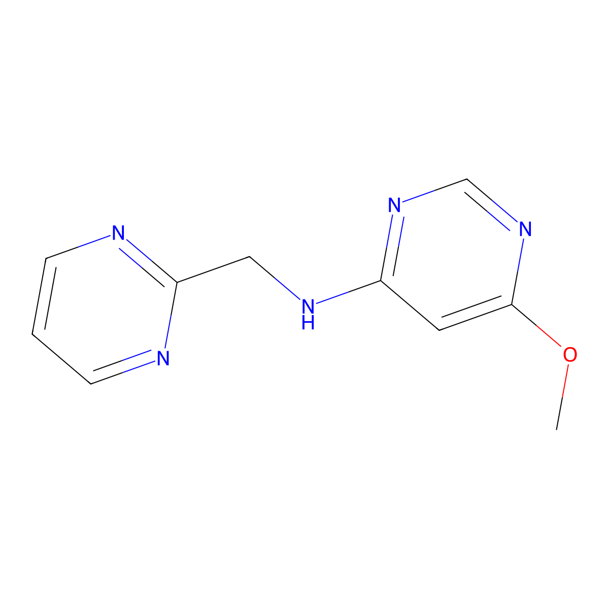 6-methoxy-N-[(pyrimidin-2-yl)methyl]pyrimidin-4-amine molecular structure, CAS 2144700-33-2