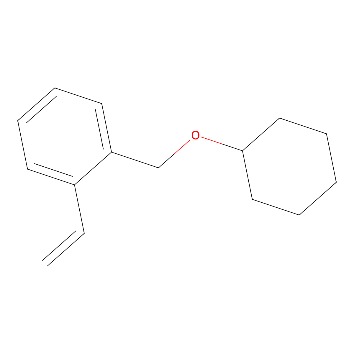 1-[(Cyclohexyloxy)methyl]-2-ethenylbenzene molecular structure, CAS 2144739-95-5