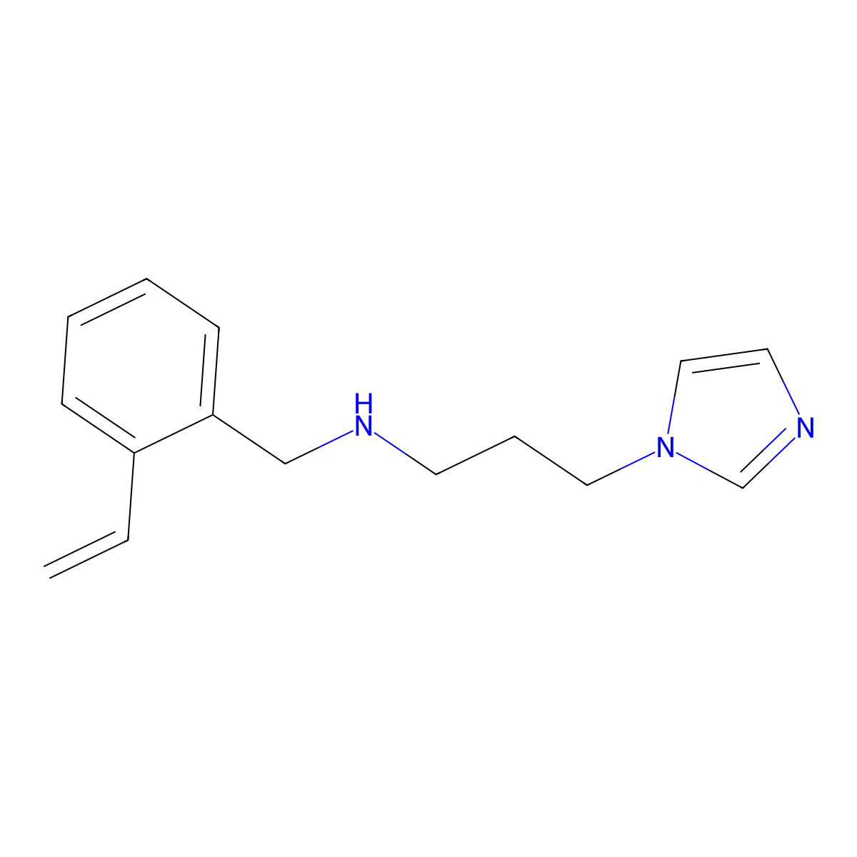 [(2-ethenylphenyl)methyl][3-(1H-imidazol-1-yl)propyl]amine molecular structure, CAS 2144740-03-2