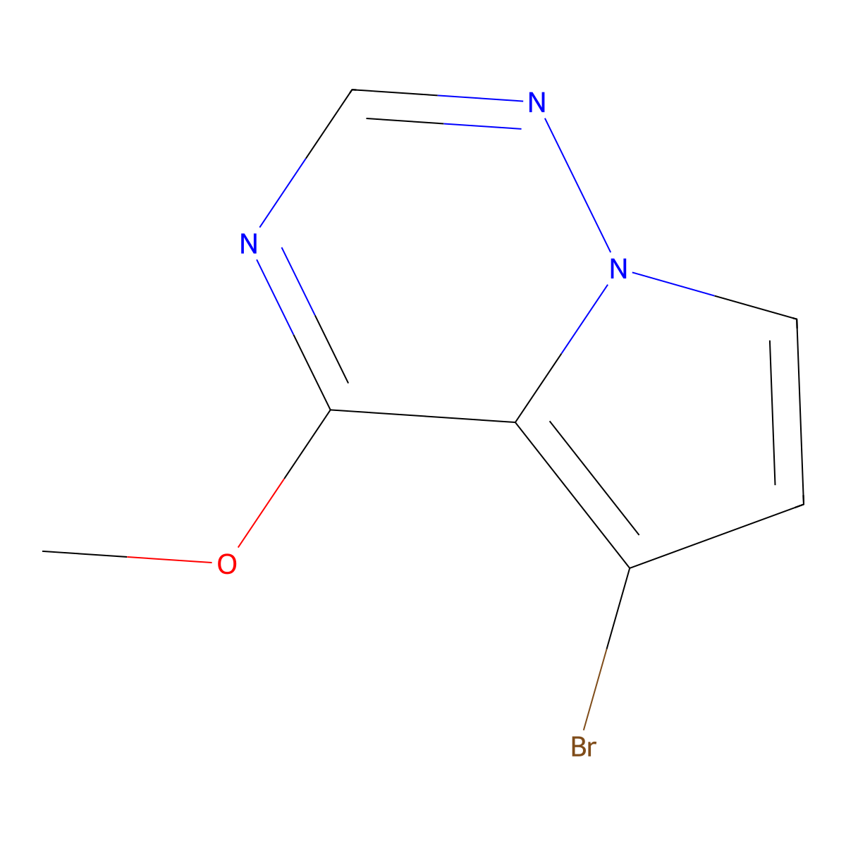 5-Bromo-4-methoxypyrrolo[2,1-f][1,2,4]triazine molecular structure, CAS 2144752-77-0
