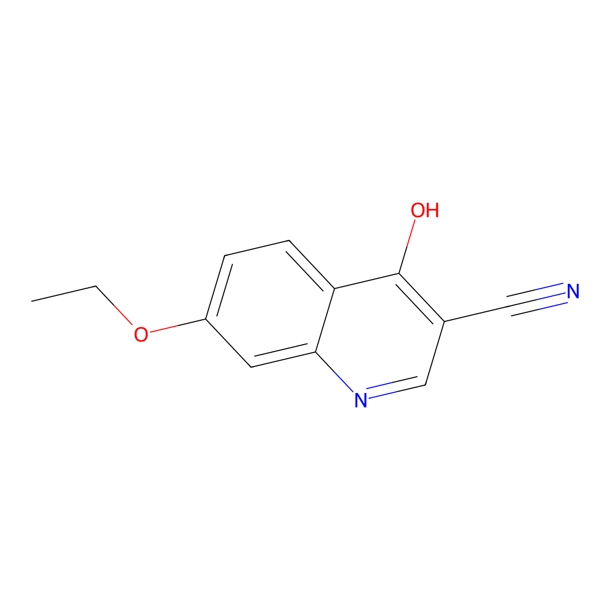 7-Ethoxy-4-hydroxyquinoline-3-carbonitrile molecular structure, CAS 214476-07-0