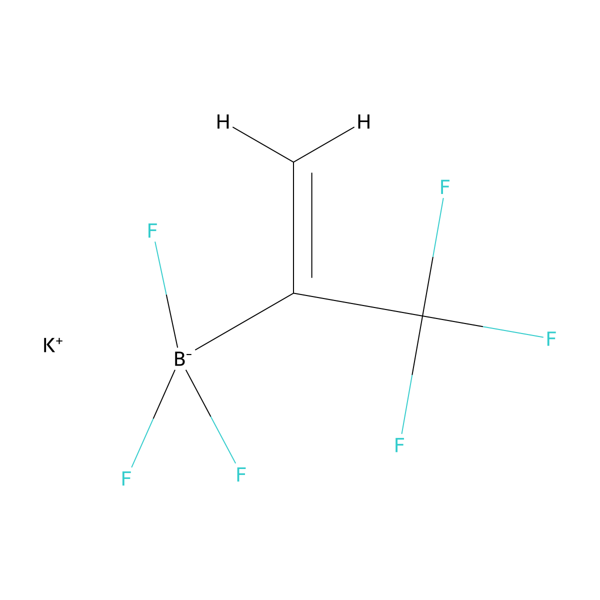 Potassium trifluoro(3,3,3-trifluoroprop-1-en-2-yl)borate molecular structure, CAS 2144763-11-9