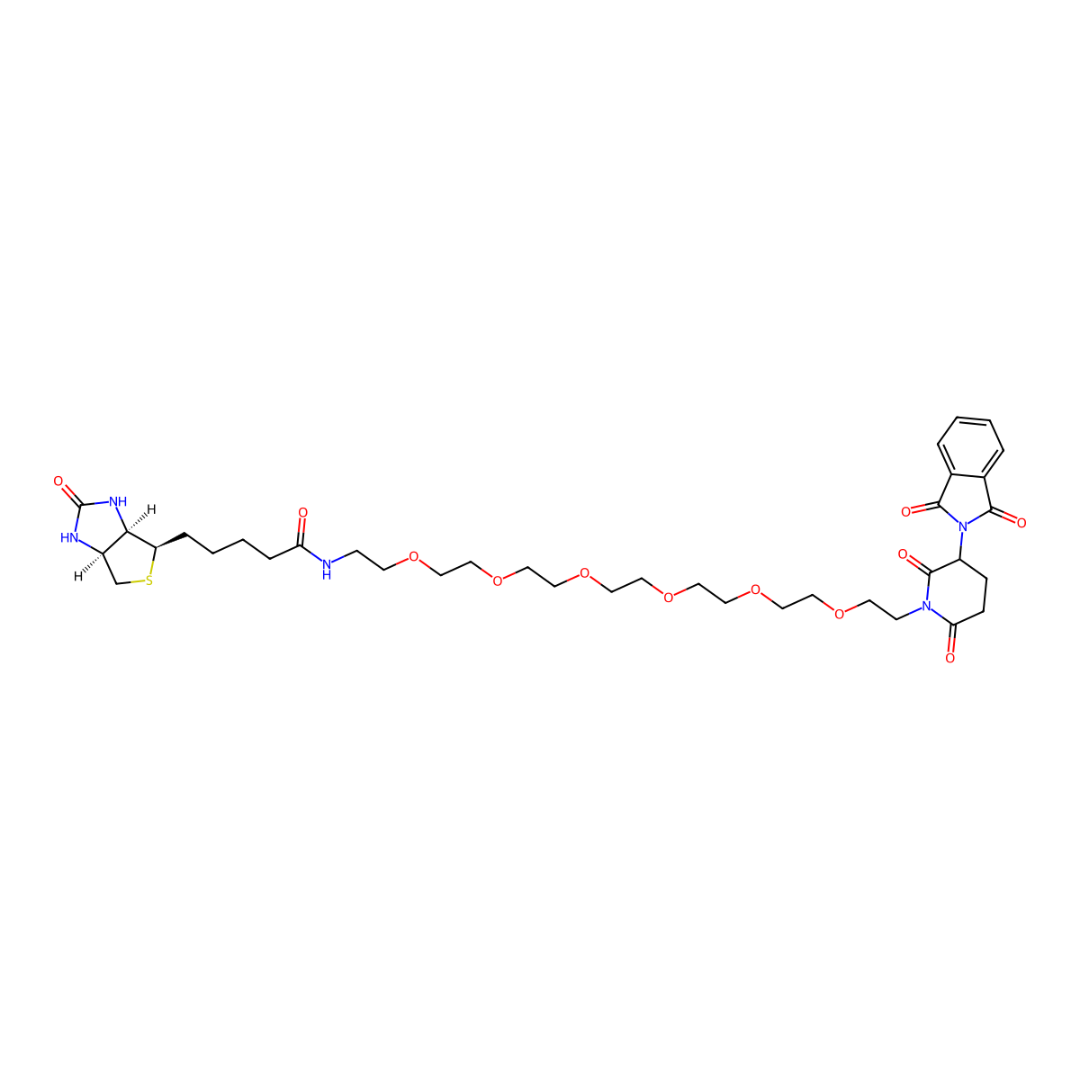 Biotin-PEG6-Thalidomide molecular structure, CAS 2144775-48-2