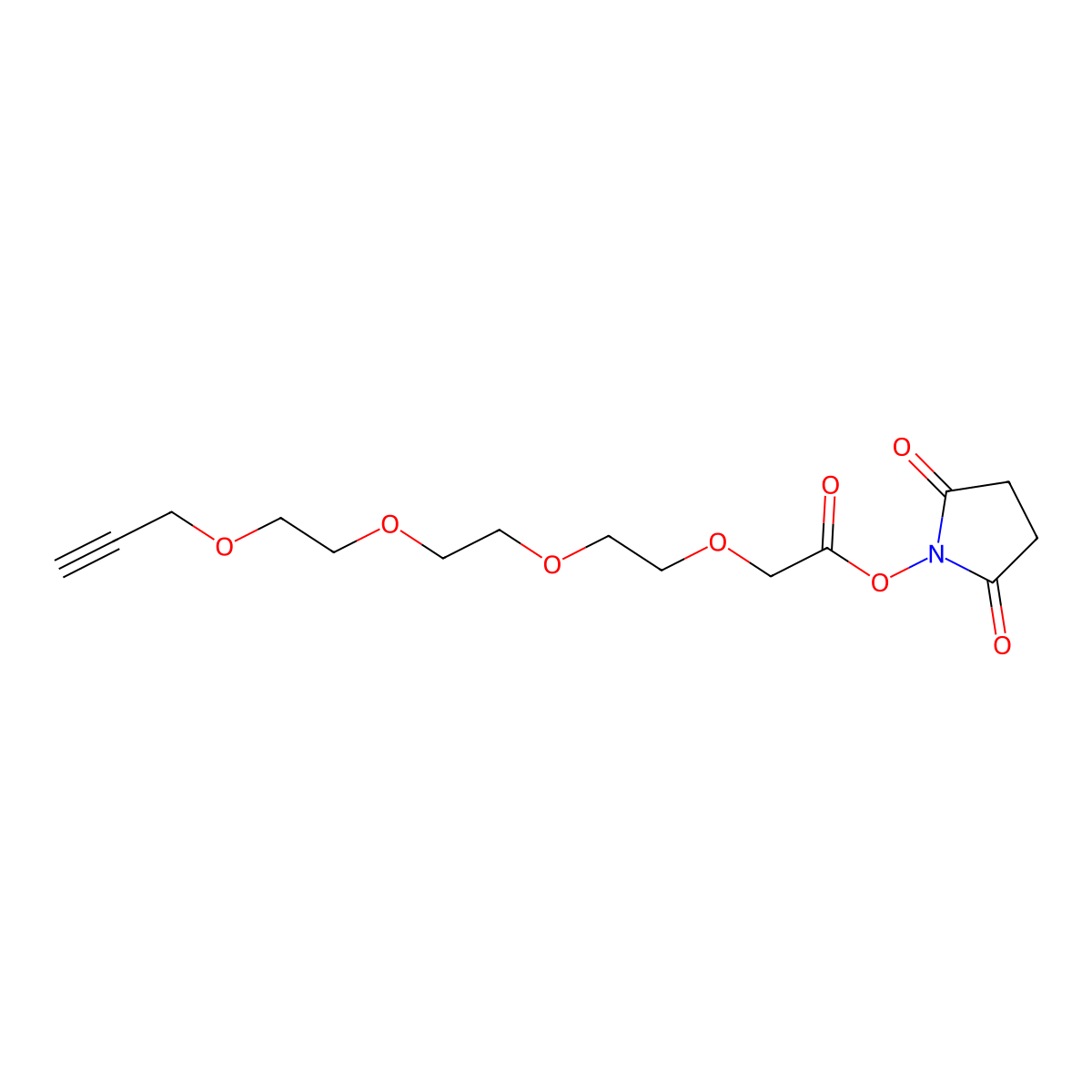 Propargyl-PEG4-CH2CO2-NHS molecular structure, CAS 2144777-76-2