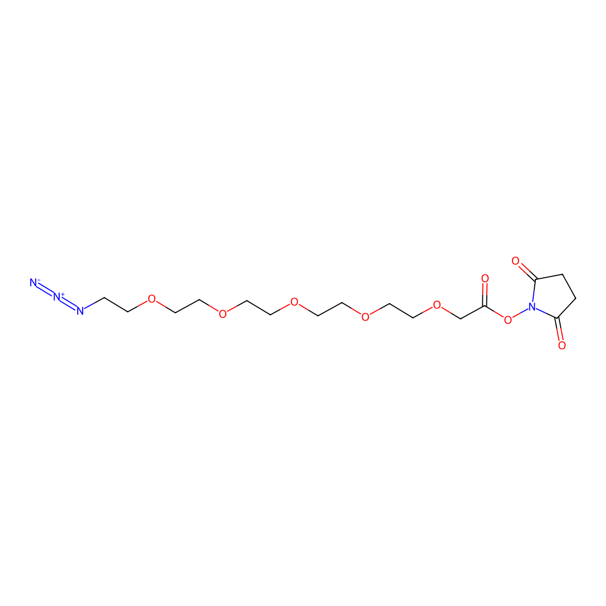 Azido-PEG5-CH2CO2-NHS molecular structure, CAS 2144777-77-3