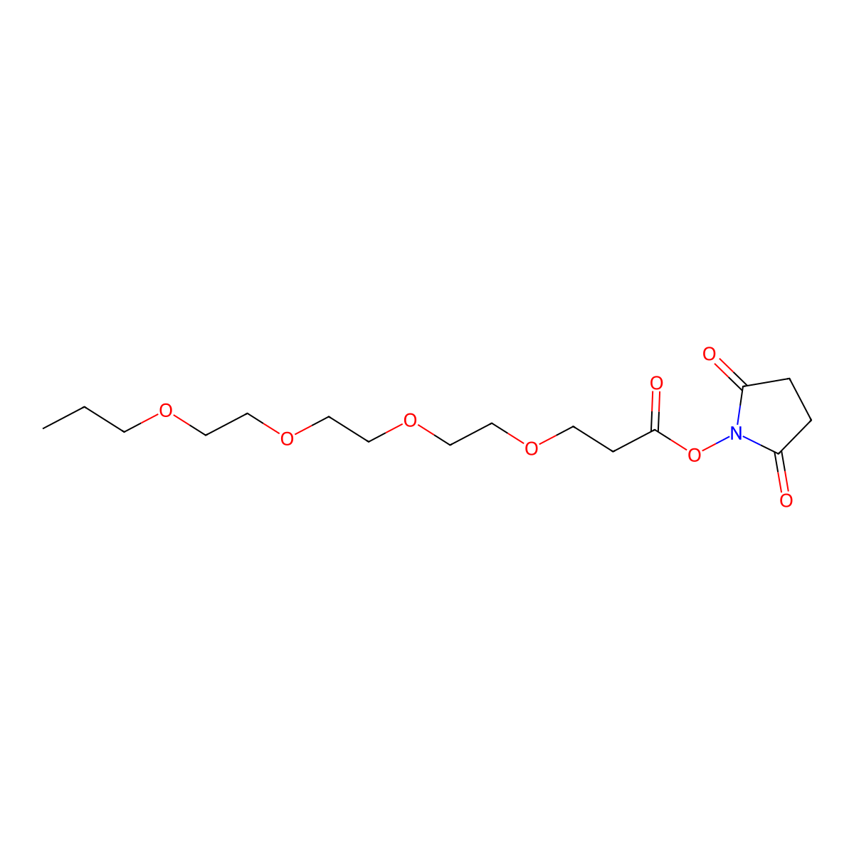 Propyl-PEG4-NHS molecular structure, CAS 2144777-90-0