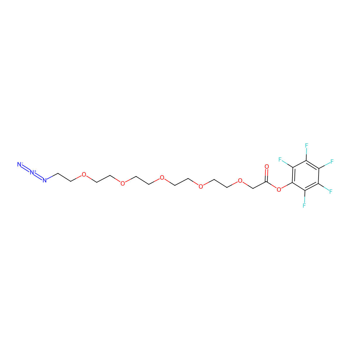 Azido-PEG5-CH2CO2-PFP molecular structure, CAS 2144777-92-2