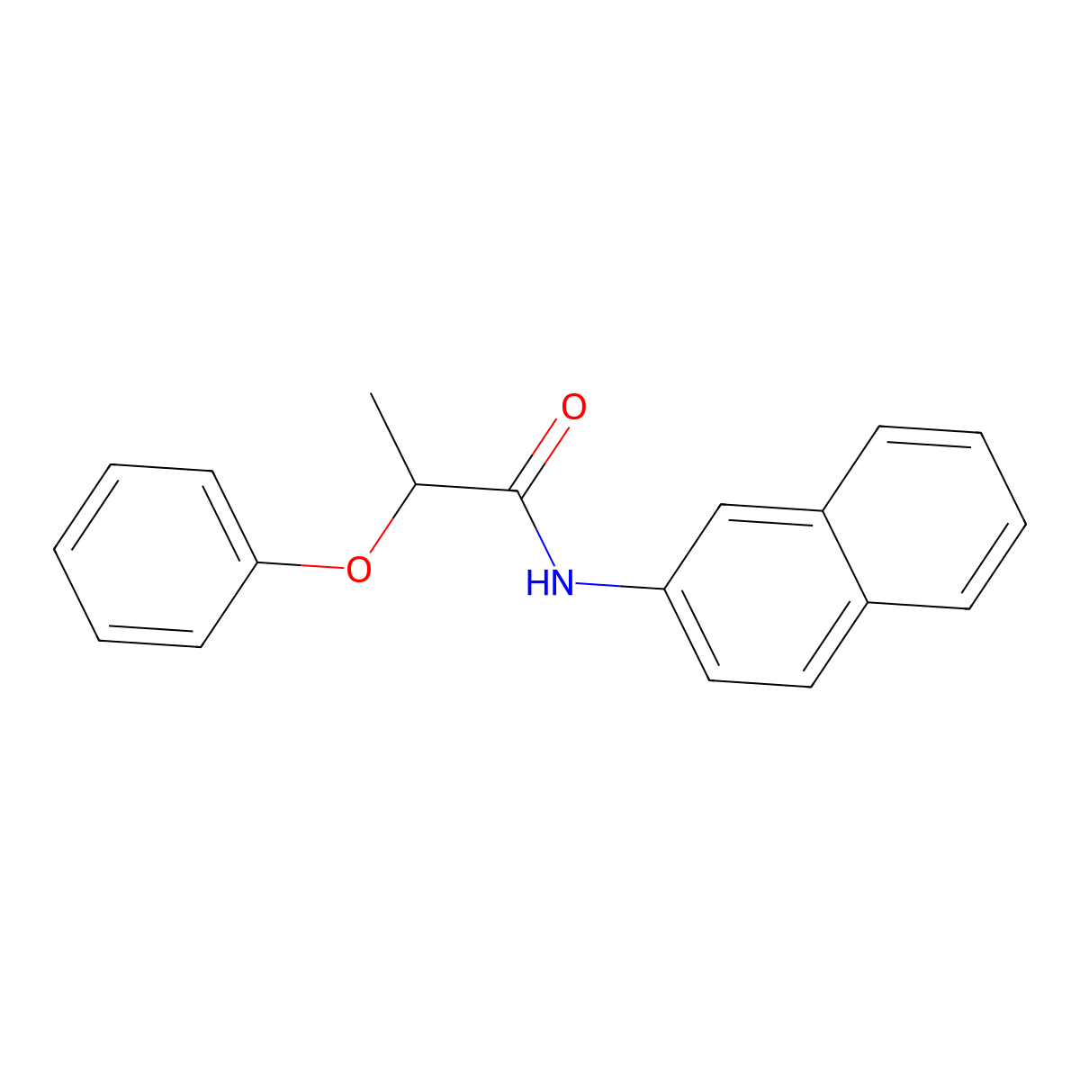N-naphthalen-2-yl-2-phenoxypropanamide molecular structure, CAS 214478-64-5