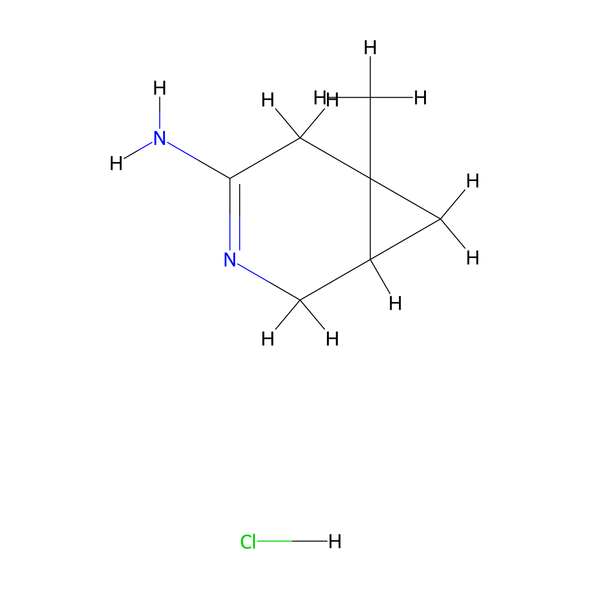 6-Methyl-3-azabicyclo[4.1.0]hept-3-en-4-amine hydrochloride molecular structure, CAS 214479-63-7