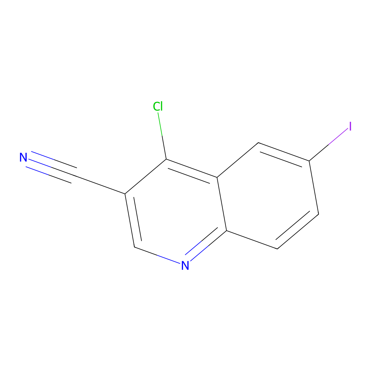 4-Chloro-6-iodoquinoline-3-carbonitrile molecular structure, CAS 214483-20-2