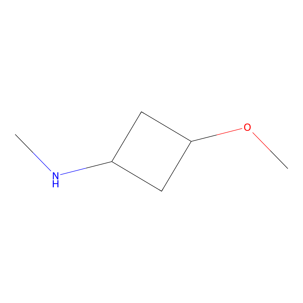 rac-(1r,3r)-3-methoxy-N-methylcyclobutan-1-amine molecular structure, CAS 2144885-99-2