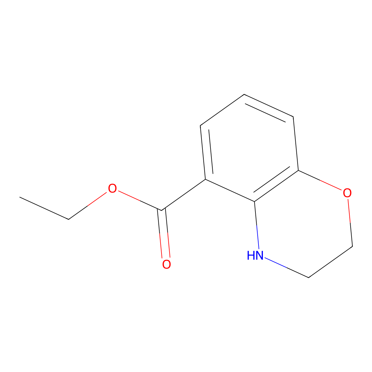 Ethyl 3,4-dihydro-2H-benzo[B][1,4]oxazine-5-carboxylate molecular structure, CAS 214490-19-4