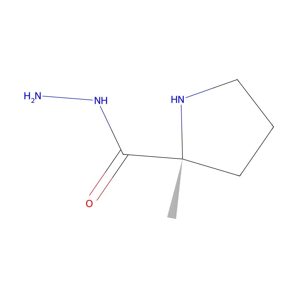 (2S)-2-methylpyrrolidine-2-carbohydrazide molecular structure, CAS 2144906-79-4