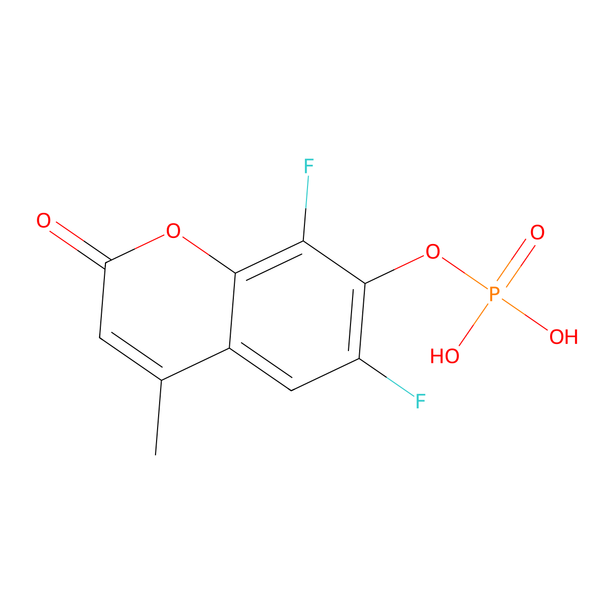6,8-Difluoro-4-methylumbelliferyl phosphate molecular structure, CAS 214491-43-7