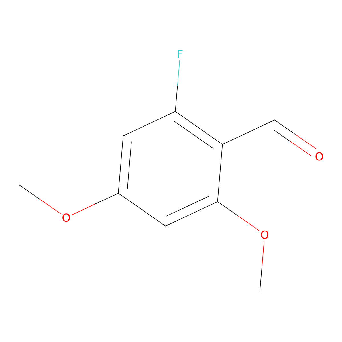 2-Fluoro-4,6-dimethoxybenzaldehyde molecular structure, CAS 214492-73-6