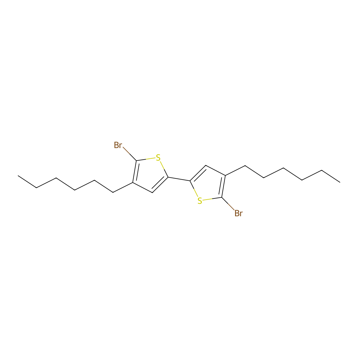 5,5'-Dibromo-4,4'-dihexyl-2,2'-bithiophene molecular structure, CAS 214493-03-5
