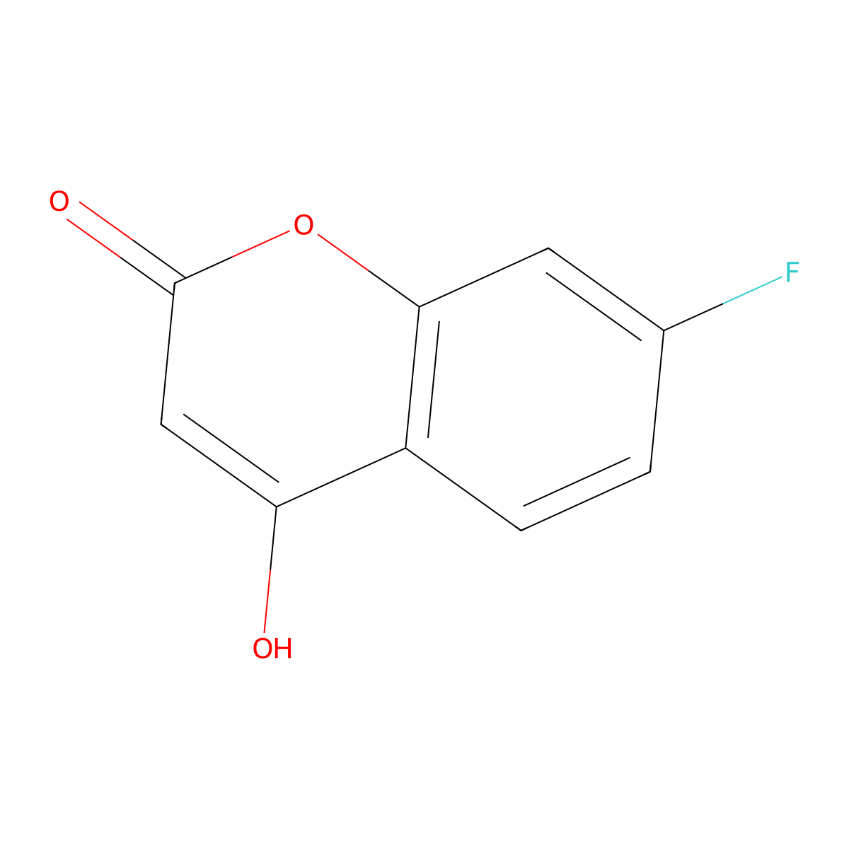 7-Fluoro-4-hydroxycoumarin molecular structure, CAS 2145-27-9