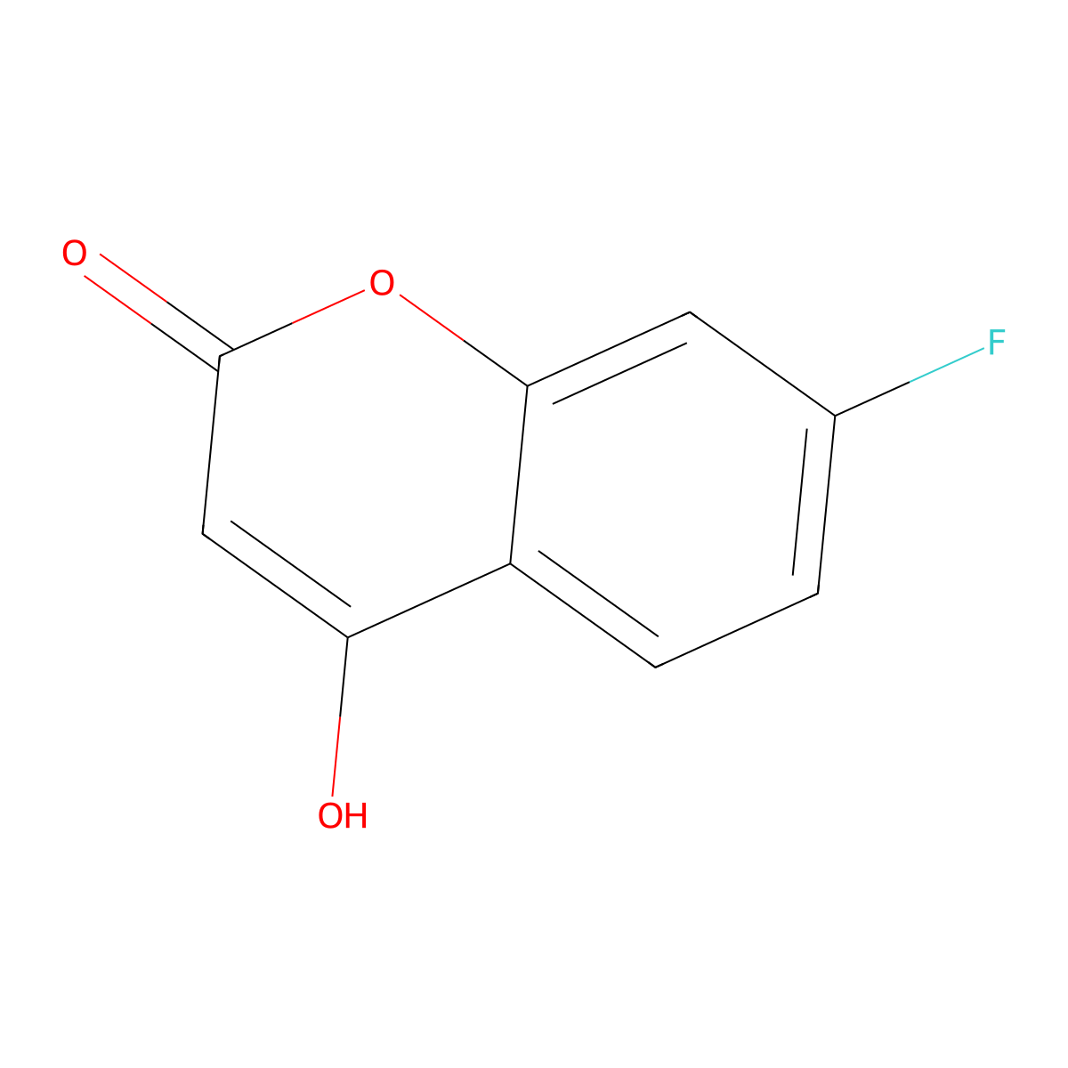 7-Fluoro-4-hydroxycoumarin molecular structure, CAS 2145-27-9