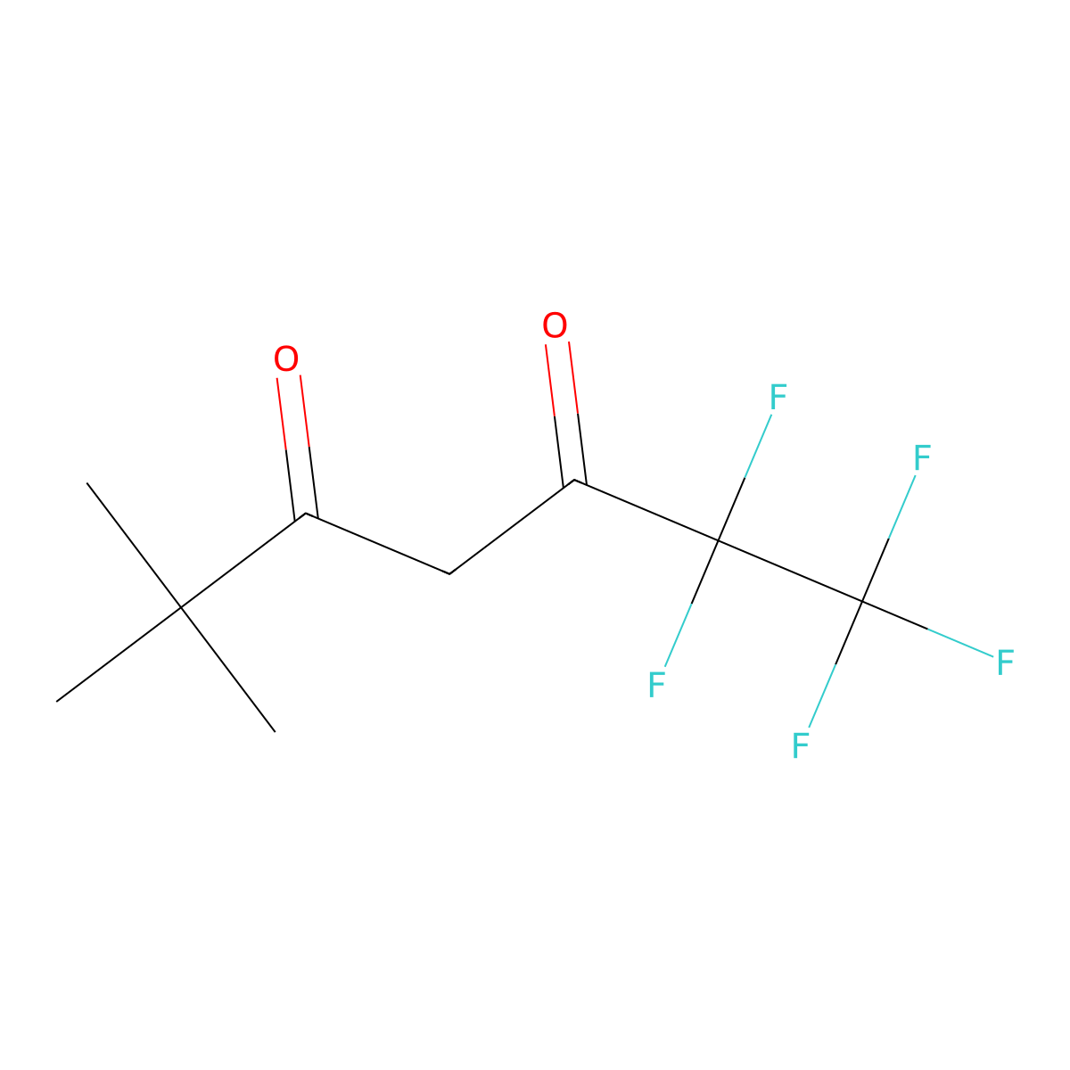 1,1,1,2,2-Pentafluoro-6,6-dimethylheptane-3,5-dione molecular structure, CAS 2145-68-8