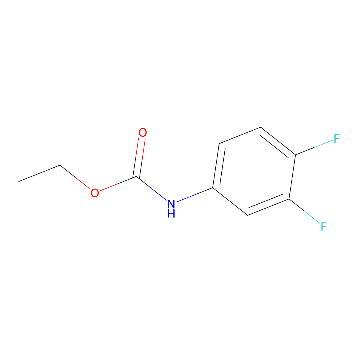 (3,4-Difluorophenyl)carbamic acid ethyl ester molecular structure, CAS 2145-85-9