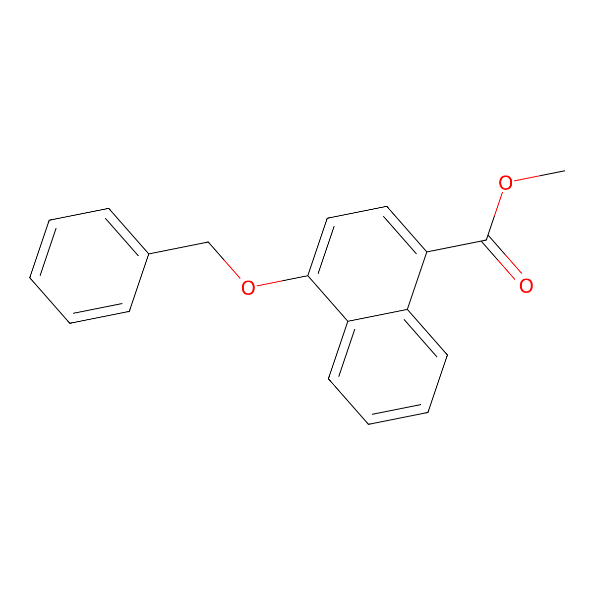 Methy 4-(benzyloxy)-1-naphthalenecarboxylate molecular structure, CAS 2145093-84-9